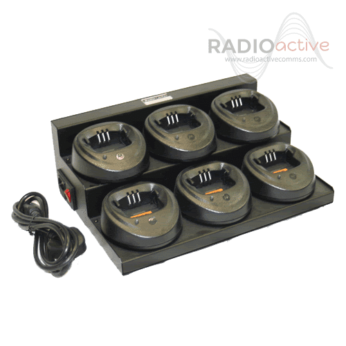 Motorola 6 Way Rack Charger Complete for CP040/DP1400