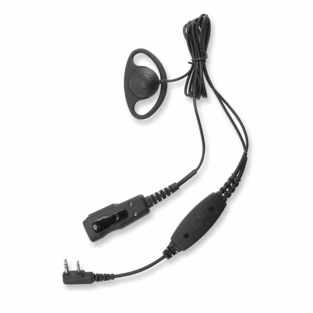 icom d shaped earpiece with inline mic