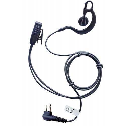 G shaped earpiece with inline mic